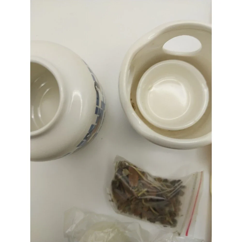 Vintage 1987 Potpourri Press Room Scenter Goose Wax Warmer Simmer Pot NIB Blue